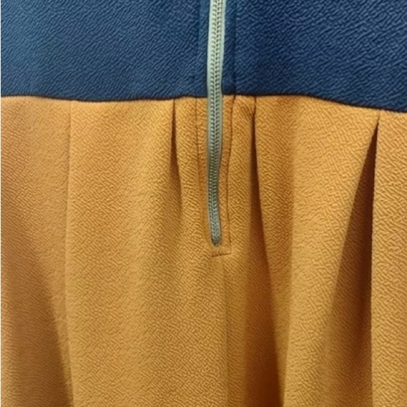 Lularoe 2XL Amelia NWT Blue Top Orange Bottom Dress w/ Pockets - Picture 3 of 7